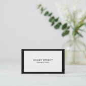 パーソナルプレーンシンプル白黒の魅力 名刺 (スタンド正面)