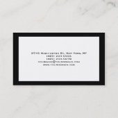 パーソナルプレーンシンプル白黒の魅力 名刺 (裏面)