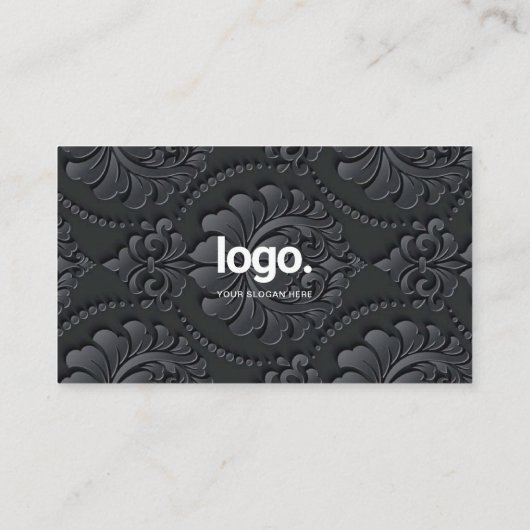 パーソナルプロフェッショナルブラックエレガント名刺 名刺 (裏面)