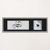 パーソナルヘルスフィットネスおもしろい漫画グレーアンドブラック ヨガマット (裏面(横))