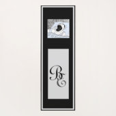 パーソナルヘルスフィットネスおもしろい漫画グレーアンドブラック ヨガマット (裏面)