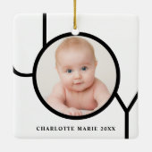 パーソナルベビー写真クリスマス セラミックオーナメント (裏面)
