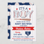 パーソナルベースボールベビーシャワーオールスタールーキー 招待状 (正面/裏面)