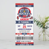 パーソナルホッケーゲームチケット誕生日パーティー 招待状 (スタンド正面)
