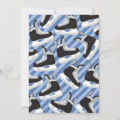 パーソナルホッケースケートで滑る誕生日招待状 招待状 (裏面)