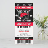 パーソナルホッケーチケット誕生日招待状 招待状 (スタンド正面)