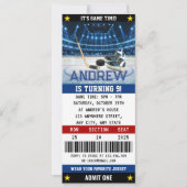 パーソナルホッケーチケット誕生日装飾 招待状 (正面)