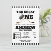 パーソナルホッケーテーマ第1誕生日招待状 招待状 (スタンド正面)