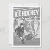 パーソナルホッケーテーマ誕生日パーティーの招待 招待状 (裏面)