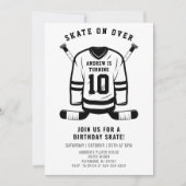 パーソナルホッケーテーマ誕生日パーティーの招待 招待状 (正面)