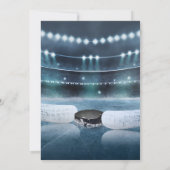 パーソナルホッケーテーマ誕生日パーティーの招待 招待状 (裏面)