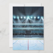 パーソナルホッケーテーマ誕生日パーティーの招待 招待状 (裏面)