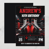 パーソナルボクシングボーイブirthday 招待状 (正面/裏面)