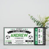 パーソナルボーイモダンサッカーチケット誕生日パーティー 招待状 (スタンド正面)