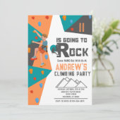 パーソナルボーイロック登山誕生日招待状 招待状 (スタンド正面)