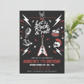 パーソナルポップスターロック誕生日パーティー 招待状 (スタンド正面)