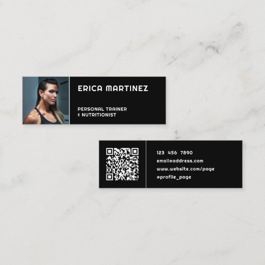 パーソナルポートレートイメージトレーナー スキニー名刺 (正面/裏面)