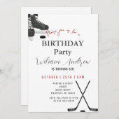 パーソナルミニマルホッケー誕生日パーティー 招待状 (正面/裏面)