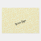 パーソナルメッセージゴールデンイエローリーフ ラッピングペーパーシート (正面3)