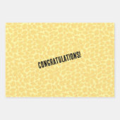 パーソナルメッセージゴールデンイエローリーフ ラッピングペーパーシート (正面)