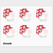 パーソナルメッセージスタガーザーリリー正方形ステッカー スクエアシール (シート)