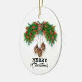 パーソナルメリークリスマスリースセラミックオーナメント セラミックオーナメント (左)