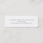 パーソナルモダンエレガントフィットネストレーナーミニブシン スキニー名刺 (裏面)