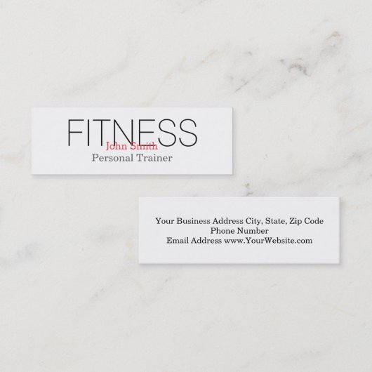 パーソナルモダンエレガントフィットネストレーナー スキニー名刺