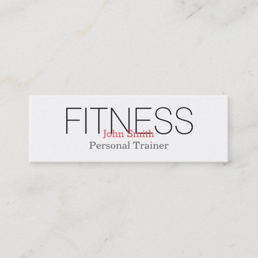 パーソナルモダンエレガントフィットネストレーナー スキニー名刺 (正面)