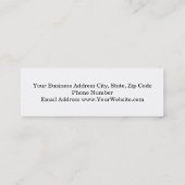 パーソナルモダンエレガントフィットネストレーナー スキニー名刺 (裏面)