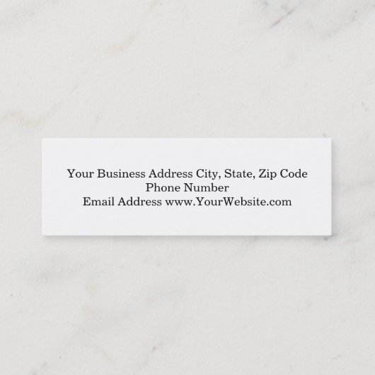 パーソナルモダンエレガントフィットネストレーナー スキニー名刺 (裏面)