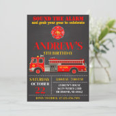 パーソナルモダンファイヤー誕生日招待状 招待状 (スタンド正面)