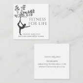 パーソナルモダンフィットネストレーナーコーチスクエアブシン スクエア名刺 (正面/裏面)