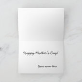 パーソナルユニーク化可能な可愛いおもしろい母の日 カード (内部)