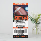 パーソナルラグビーチケット誕生日パーティーキッズ 招待状 (スタンド正面)