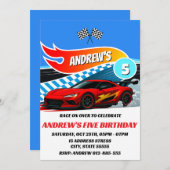 パーソナルラモダンセカースポーツの誕生日の招待 招待状 (正面/裏面)