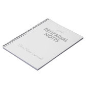 パーソナルリハーサルのメモ – グレー/木炭の文字- ノートブック (左側)