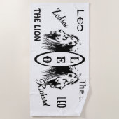 パーソナルレオザライオン〔占星術の〕十二宮図 ビーチタオル (正面)