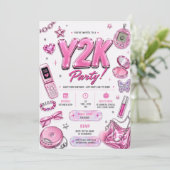 パーソナルレトロY2Kバースデー 招待状 (スタンド正面)