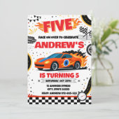 パーソナルレーサーボーイスポーツ誕生日パーティー 招待状 (スタンド正面)