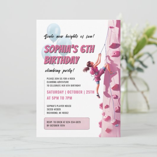 パーソナルロックガールズ登山ウォール誕生日 招待状 (スタンド正面)