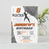 パーソナルロッククライミング誕生日パーティー招待状 招待状 (スタンド正面)