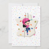 パーソナルロック登山誕生日パーティーの招待 招待状 (裏面)