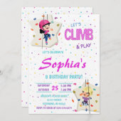 パーソナルロック登山誕生日パーティーの招待 招待状 (正面/裏面)