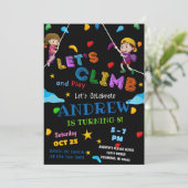 パーソナルロック登山誕生日パーティーの招待 招待状 (スタンド正面)