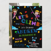 パーソナルロック登山誕生日パーティーの招待 招待状 (正面/裏面)