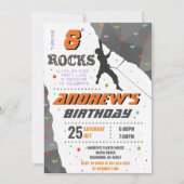 パーソナルロック登山誕生日パーティーの招待 招待状 (正面)