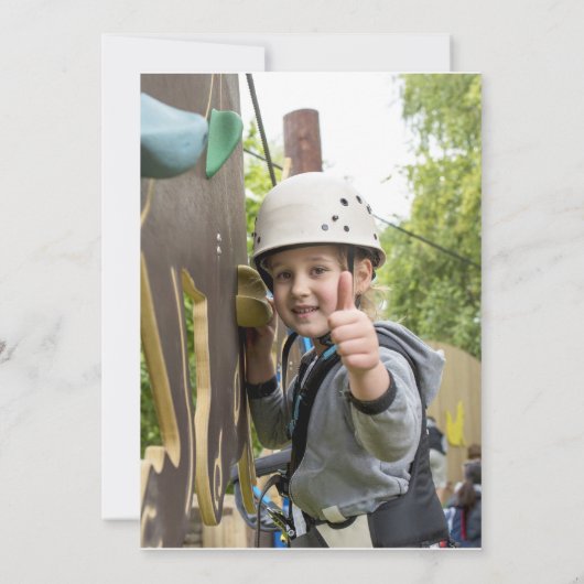 パーソナルロック登山誕生日パーティーの招待 招待状 (裏面)