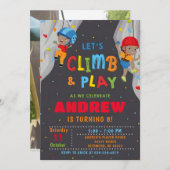 パーソナルロック登山誕生日パーティーの招待 招待状 (正面/裏面)