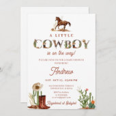 パーソナルロデオ西カウボーイベビーシャワー 招待状 (正面/裏面)